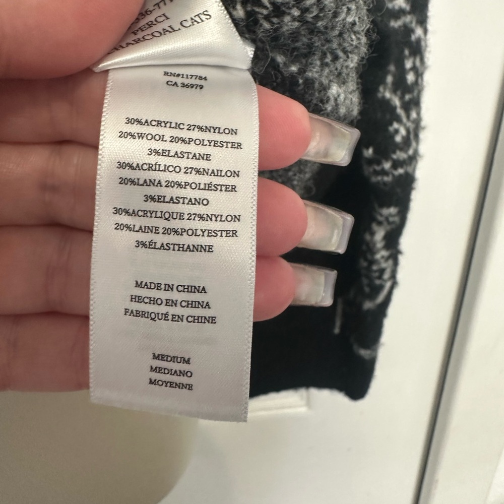 Rails Black and White Animal Print Sweater - Picture 4 of 11
